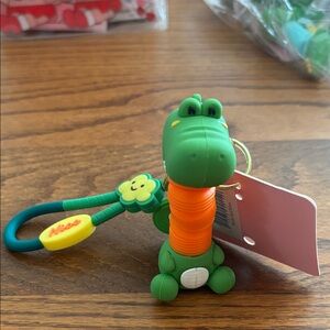 Cute Green Crocodile Teether Keychain - Kids Toy